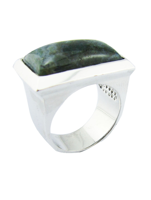 925 Sterling Silber Runde Edelsteinringe mit grünem Jade Sterling Silber Verlobungsring Große Sterling Silberringe
