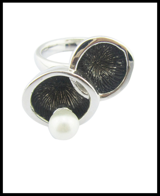 Perlenrunder Weiß Perlenklassiker Silber 925 Schmuck mit AAA CZ und Rhodium Plattierung Sterling Silber Hochzeit