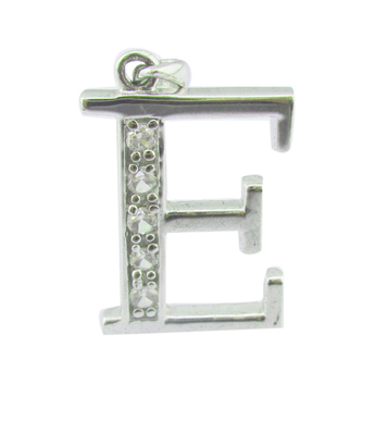 W Brief Schmuck Zubehör 925 Silber CZ Anhänger Für Sommer Urlaub sieht Alphabet Alphabet Anhänger