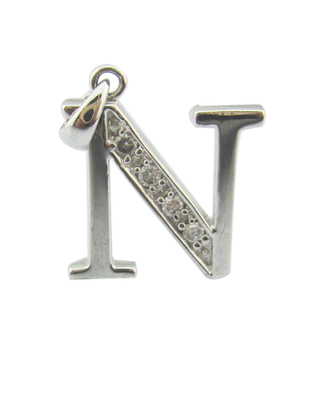 925 Silber CZ Anhänger Steine 1.25mm/1.5mm Und Alphabet Anhänger Für Anhänger Silber Schmuck Anhänger Logo machen
