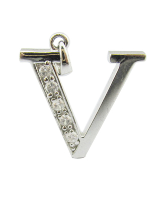 Glanzendes ABCDEFGHIJK;MNOPQRSTUVWXYZ Alphabet-Halsband aus 925 Silber mit Zirkonsteinen