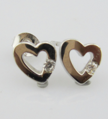Swirl Silber Weißer Stein Farbe 925 Sterling Ohrringe Kubisches Zirkonia Kleines Swirl Silber Post Ohrringe reines Ohrringe