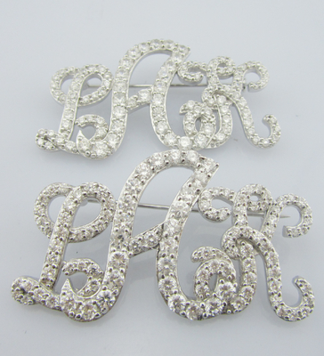 925 Silber CZ Brosche mit komplizierten Gravuren Für formelle Anlässe Jemand Besonderer Sterling Silber Brosche