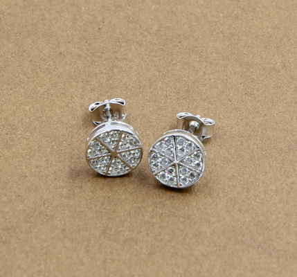 Sparkling Modern 925 Sterling Silber CZ Ohrringe Kleiderschrank Essential Schmuck Herren Sterling Silber Ohrringe AAA