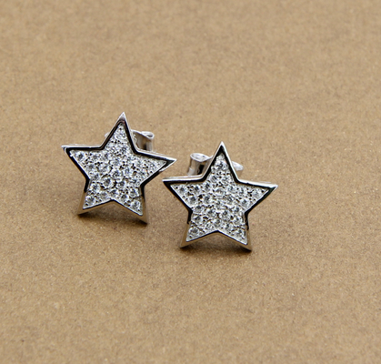 Star Ohrring Stud Twinkling Star 925 Sterling Silber Stud Ohrringe für den Alltag Glamour echte Sterling Silber Ohrringe