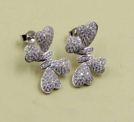 925 Sterling Silber Stud Ohrringe mit Kubik Zirkonia Steine Knoten Ohrring Stud Knoten Set Party Jubiläumsgeschenk Für Liebe