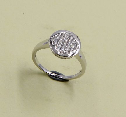 AAA-Klasse Kubischer Zirkonie-Rundring in Sterling Silber 925 Sterling Silber cz-Ringe graviert Silberring 925 Silberring