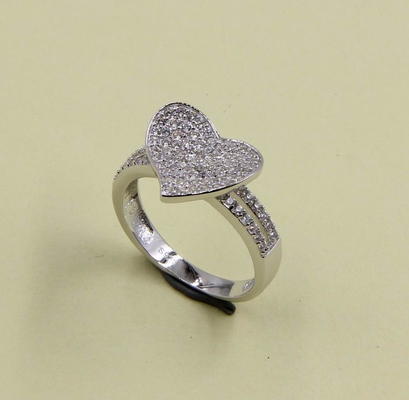 Herzring Elegant 925 Sterling Silberringe mit AAA CZ Pave Setting in rundem ovalen Herz und Marquise Formen