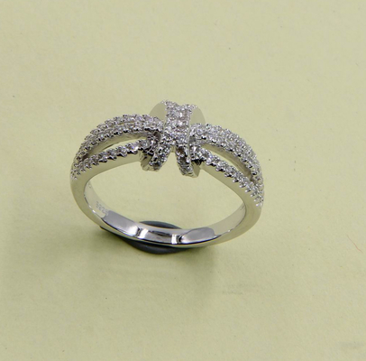 Knoten Rund / Oval / Marquise AAA-Klasse Kubik Zirkonia Jungen 925 Sterling Silber Hochzeitsring Ring Silber Stapelringe