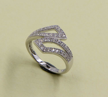 AAA Kubische Zirkonie Ringe In 925 Sterling Silber Silber Diamant Ringe 925 Sterling Damen Silber Ringe Silber Bogen Ring