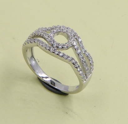 Sterling Silber Ringe Petite Prong Pave CZ Birnenherz Chevron Oval Runde Böses Auge Sterling Silber Rose Ring Sterling
