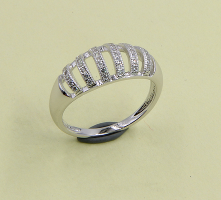 925 Sterling Silber CZ-Ringe mit Pavel-Setting Runde Marquise Oval Herz Kubik Zirkonia einfacher Silberring Modern