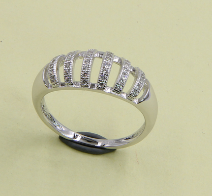 925 Sterling Silber CZ-Ringe mit Pavel-Setting Runde Marquise Oval Herz Kubik Zirkonia einfacher Silberring Modern