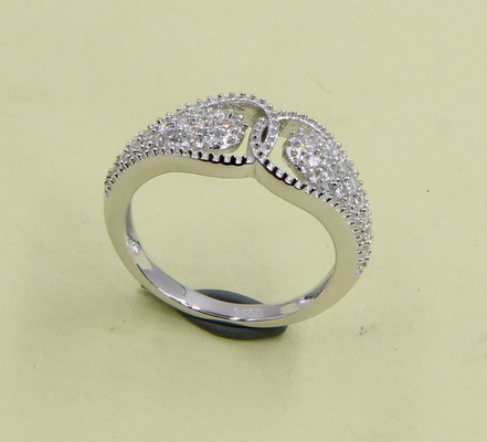925 Sterling Silberbänder mit Kubikzirkonia Edelsteine im Herzen und ovale Formen Sterling Silber Kubik Zirkonia Ringe