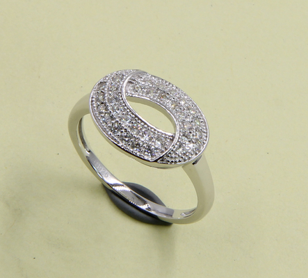 Rundes Swirl Ring Oval 925 Sterling Silber Ewigkeitsbänder mit AAA-Qualität Kubik Zirkonia für Hochzeitstag