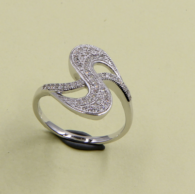 Swirl 925 Sterling Silber Runde CZ Verlobungsringe mit Pave Sterling Silber Fashion Ringe Silberringe für Männer 925
