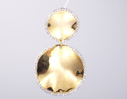 18k Weißgold Geometrisch 925 Sterling Silber Unisex Anhänger Kissen Anhänger mit Kette Elegante Party-Kollektion
