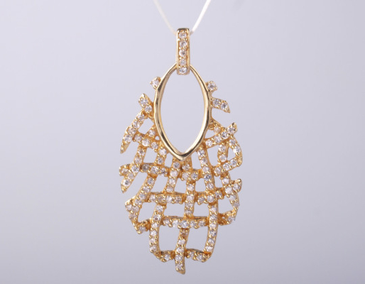 18K Gold Geometrische Serie Anhänger Zirkonia Kreuz Halskette 925 Silber CZ Anhänger
