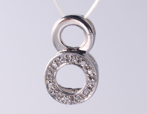 Exquisite Teardrop Pear Form Geometrischer 925 Sterling Silber religiöser Anhänger mit Zirkon Steine 925 Silber CZ Anhänger