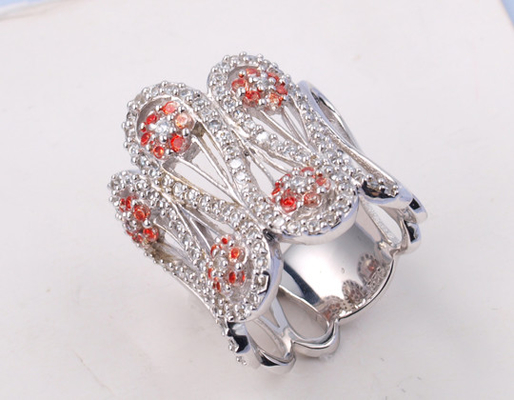 Spiel von Thrones Ring Spiel von Thrones Spiel von Thrones 925 Silber CZ-Ringe mit Sitzband Breite bunter Ring Spiel von Thrones Spiel von Thrones Ring