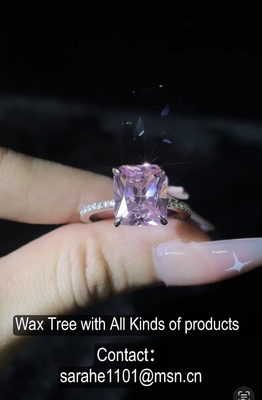 PINK Kissen Hauptstein Moissanit Ehering Verlobung Unisex Feinschmuck Ring oder Dekorationen 925 Silber CZ Eheringe Für Unisex Geschlecht Hochzeit Diamant Silber Diamant Ringe 925 Sterling