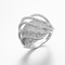 Geometrischer Zircon Ring Custom Rings Sterling Silvers CZ der Form-925