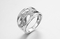 Runder Loch-Zirkon-Ewigkeits-Ring 4.93g Sterling Silver Rings For Women
