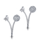 Blumen verzieren lang Ohrringe 925 silberne CZ-Ohrringe Swarovski-Ohrringe