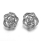 Diamond Stud Earrings 925 silberne CZ-Ohrringe wirbeln weißes rundes Clip an