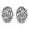 Diamond Stud Earrings 925 silberne CZ-Ohrringe wirbeln weißes rundes Clip an