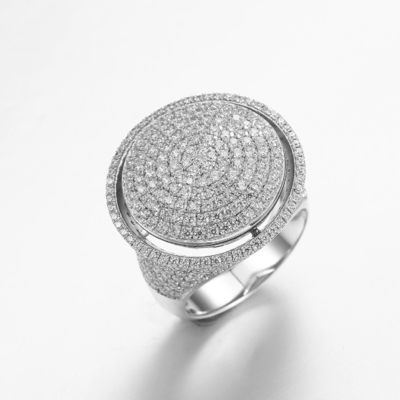 6.8g Sterling Silber Open Circle Ring Disc Tffany Verriegelungsring