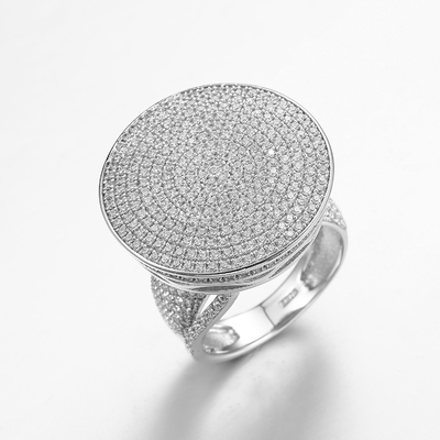 6.8g Sterling Silber Open Circle Ring Disc Tffany Verriegelungsring