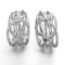 Silber CZ-Ohrringe Vivienne Westwood Earrings der Streifen-Mosaik-Struktur-925