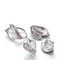 Gestreifte Blatt-Ohrringe 925 silberne CZ-Ohrring-Natur-Reihe fertigten besonders an