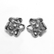 Zirkoniumdioxid-Cuban Link-Kettenohrringe 4.6g Lotus Flower Stud Earrings Cubic