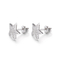 Paar-Zirkon-Stern-Bolzen-Ohrringe 1.37g Sterling Silver Pentagram Earrings