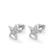 Paar-Zirkon-Stern-Bolzen-Ohrringe 1.37g Sterling Silver Pentagram Earrings
