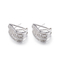 Rauten-Zirkon-quadratische Bolzen-Ohrringe 3.13g Sterling Silver Oval Hoop Earrings