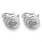 Zirkon-Bolzen-Ohrringe 3.88g 925 Sterling Silver Hoop Earrings AAA 2mm