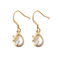 Rose Gold 925 silberne CZ-Ohrringe 8.88g Sterling Silver Double Heart Earrings