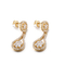 Rose Gold 925 silberne CZ-Ohrringe 8.88g Sterling Silver Double Heart Earrings