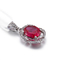 Prada-Perlen-Halskette des silbernen Edelstein-2.21g 925 hängende mit Ruby Pendant