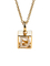Würfel Diamond Necklaces A-Z Initials 3D 0.03ct 18K gelbes Gold