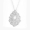 Weißer der CZ-Silber-925 Sterling Silver Necklace And Earrings-Satz Schmuck-Satz-Birnen-925