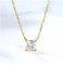 Gold Diamond Necklace Princess Cut Solitaire Diamond Necklace Yellow Gold 0.20ct 18K