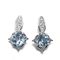 Kreis-Himmel-Blau-Topas 4.1g Sterling Silver Aquamarine Drop Earrings
