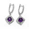 Amethyst 3.3g 925 Sterling Silver Gemstone Earrings Purple