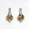 Rhodium Ohrringe Soems 925 Sterling Silver Gemstone Earrings Citrine überzog