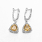 Rhodium Ohrringe Soems 925 Sterling Silver Gemstone Earrings Citrine überzog