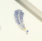 Brosche Sapphire Virgo Necklace 0.25ct Diamond Feather Pendant
